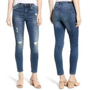 Blank NYC Bond distressed mid rise skinny jeans